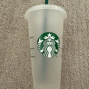 Starbucks Frosted Tumbler with Green Logo